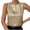 Champagne, variant on Women's Shiny Tank Top Solid Color Round Neck Sleeveless Casual Summer Tops Tank Shirts Loose Fit Shiny Blouses Wedding Vest Black L
