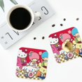 thumbnail image 4 of Lsque Sanrio Pattern 4" Drink Coasters Set of 6, Leather Absorbent Coasters, Table Coaster Set Decorative Coffee Cup Coasters Housewarming Gift, 4 of 7