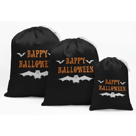 Darling Souvenir Black Bats Halloween Party Supplies Favor Bags Jewelry Pouches 15 Pieces