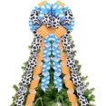 thumbnail image 1 of wonima02 Christmas Tree Topper Mouse Construction Wreath Bow Large Cartoon Anime Video Game Heroic Tree Topper Polyester Bow for Xmas Ornament Holiday 45'' x 12"(Cloud), 1 of 1