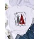 thumbnail image 1 of Camiseta con estampado de feliz navidad para mujer, ropa de vacaciones de los años 90, camisetas de año nuevo, camiseta gráfica, regalo de tendencia, 2025, 1 of 5