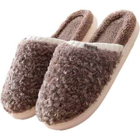 

CoCopeaunt Women Slippers Warm Fluffy Fur Slip On House Slipper Soft Non-Slip House Shoes Indoor Outdoor