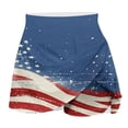 thumbnail image 4 of QATAINLAV Plus Size 4th of July Skort, Women 2024 Summer Fake Two Piece Yoga Shorts American Flag Patriotic Tennis Skirts Ofertas Flash Del Dia Multicolor XXL, 4 of 6