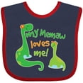 thumbnail image 3 of Inktastic My Memaw Loves Me Grandson Dinosaur Boys Baby Bib, 3 of 4