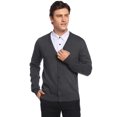 thumbnail image 1 of Purcoar Mens Cardigan Sweater Button Down Knitted V-Neck Long Sleeve Sweater with Ribbing Edge, 1 of 7