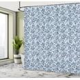 thumbnail image 4 of Ambesonne Leaves Shower Curtain, Flowers in Blossom, 69"Wx75"L, Slate Blue and Pale Blue, 4 of 4