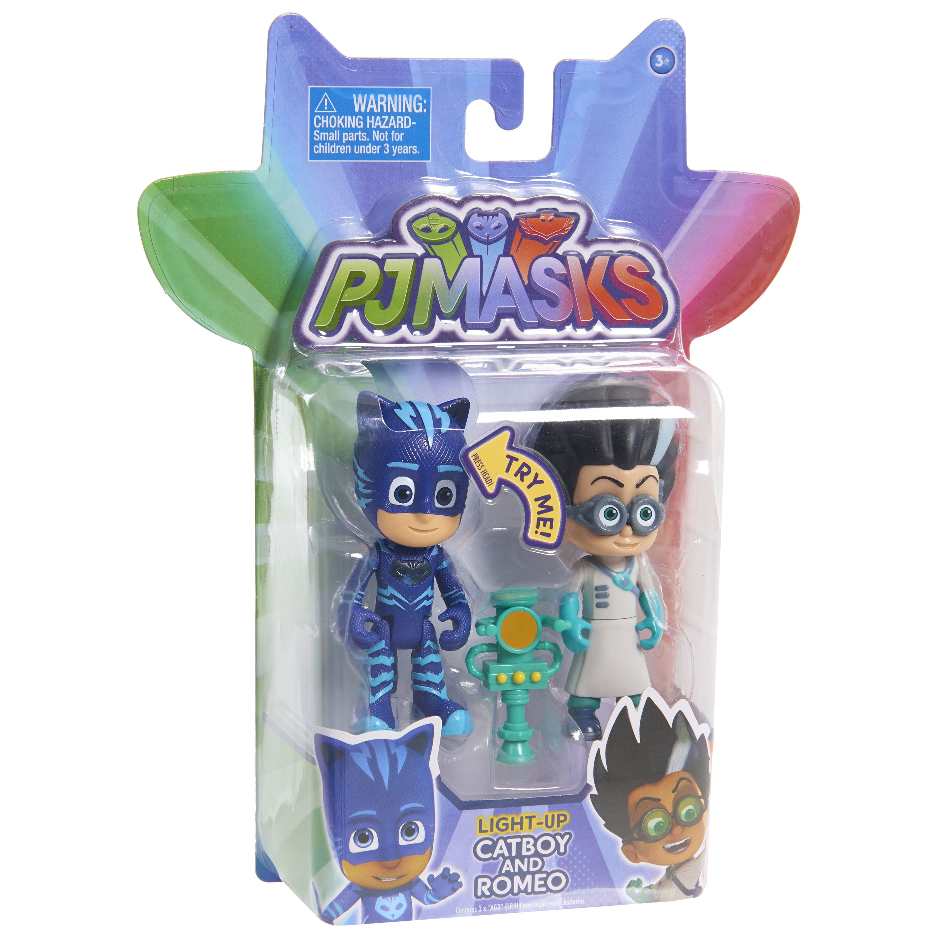 PJ MASKS Light Up Figures CATBOY & ROMEO Just Play New In Package Unused