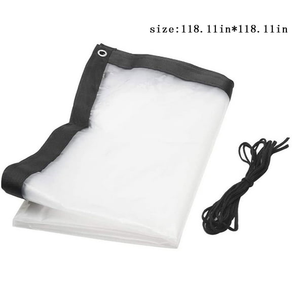 Transparent PE Waterproof Tarpaulin - Multifunctional Outdoor Rain Shelter, Windproof Balcony Cover, Cold Weather Protection, Lightweight & Durable Plastic Cloth (1-Pack)