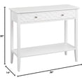thumbnail image 3 of unbrand  2 Drawer Console Table, White, 3 of 5