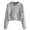 A-Grey662, variant on Women's Full Zip Cropped Hoodies Boxy Fit Dual Pocket Hoodie Soft Casual Streetwear Top