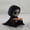 Orange, variant on Grim Reaper Reading Figurine, 3D Printed Gothic Bookshelf Decor, 3 in Tall, Black Figure with Orange Book