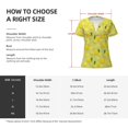 thumbnail image 4 of Uemuo Bright Lemons Drawing Women's Deep V-Neck Low Cut Tops - Casual Loose Fit with Stainless Steel Loop, Soft, Breathable, Perfect for Office, Travel, and Daily Wear-Small, 4 of 5