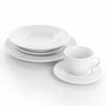 thumbnail image 2 of Elama Charlotte 20 Piece Porcelain Dinnerware Set in White, 2 of 7