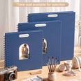 thumbnail image 5 of RECUTMS DIY Scrapbook Album 8x8 Inch Hardcover Kraft Paper Photo Albums with 60 Blank Pages Ideal for Travel, Birthday & Holiday Gifts (Blue), 5 of 10