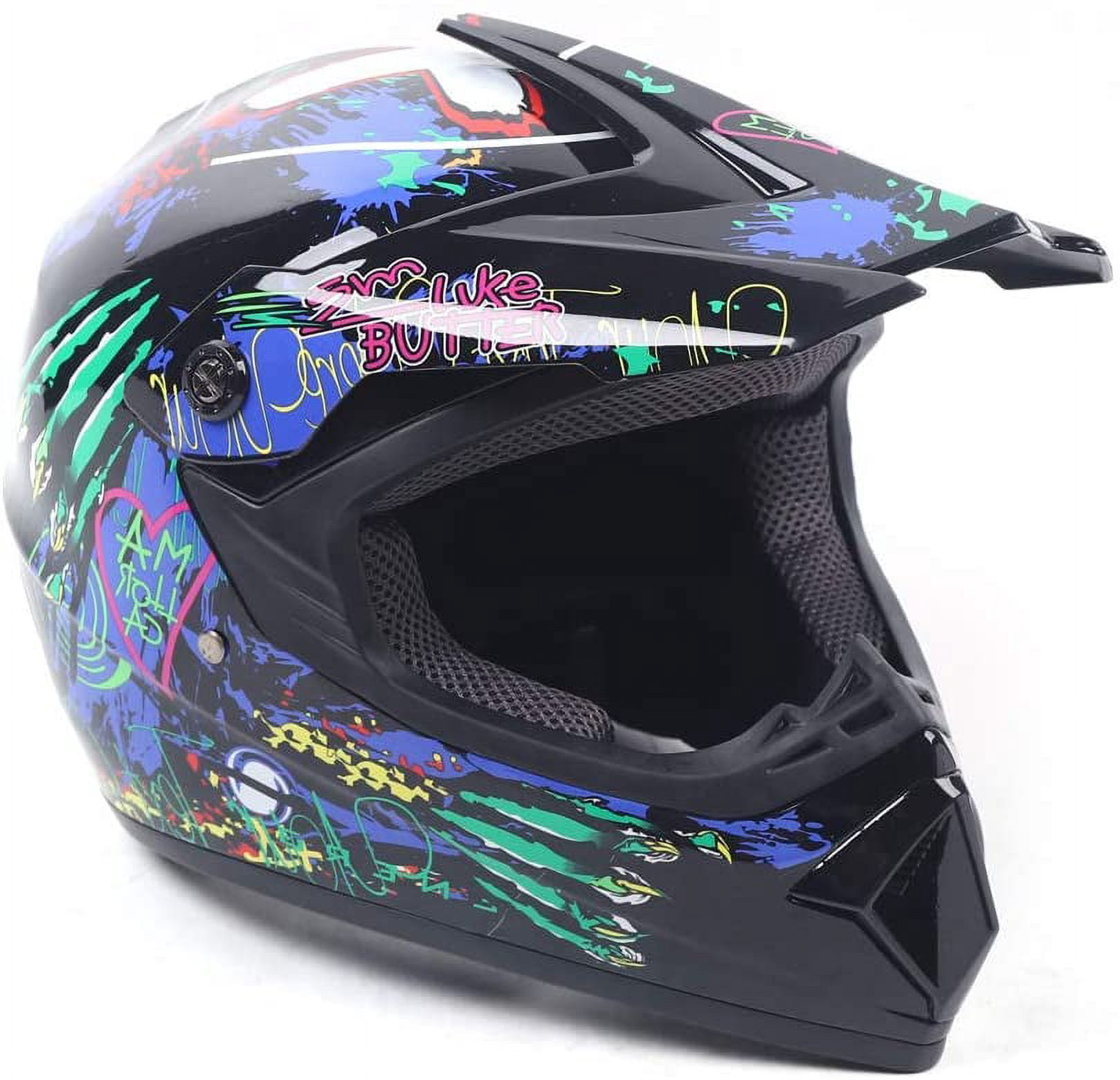 WUZSTAR Youth Adult Off Road Unisex Racing Safety Motorcycle Helmet Multi-Color Riding Helmet,M Size