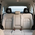 thumbnail image 5 of Halloween Face Print Stretch Car Headrest Cover Set F, Universal Elastic Auto Seat Headrest Protector, Spooky Car Interior Decoration Supplies, 5 of 6