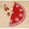 thumbnail image 5 of AnuirheiH Christmas Tree Skirt 47 Inches Knitting Snowflake Tree Skirt Tree Skirt Christmas Holiday Decoration Home Decorations Christmas Tree Decorations, 5 of 9