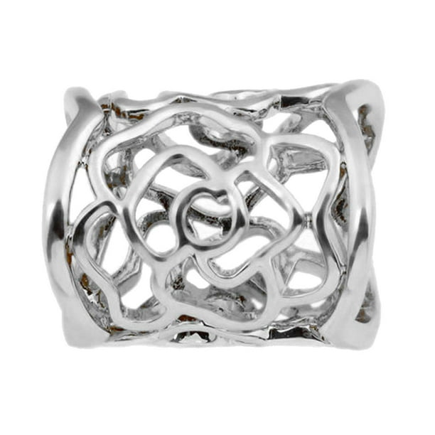 Hebilla de Bufanda Perfecl Clip Triple Joyería Diapositiva Hueco Plata