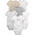 thumbnail image 1 of Simple Joys by 6-pack Short-sleeve Bodysuit Body bebés unisex, 1 of 1