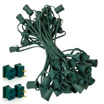 Christmas Designers Outdoor C9 Light Cord, 50 ft, 66 Sockets, 9 in ...