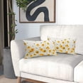 thumbnail image 6 of Spring Summer Floral Lumbar Pillow Covers 12X20 Inch Set of 2 Coreopsis Daisy Yellow Flowers Bee Decorative Pillow Cases Farmhouse Seasonal Cushion Case Home Decor for Sofa Couch Bed Outdoor, 6 of 6