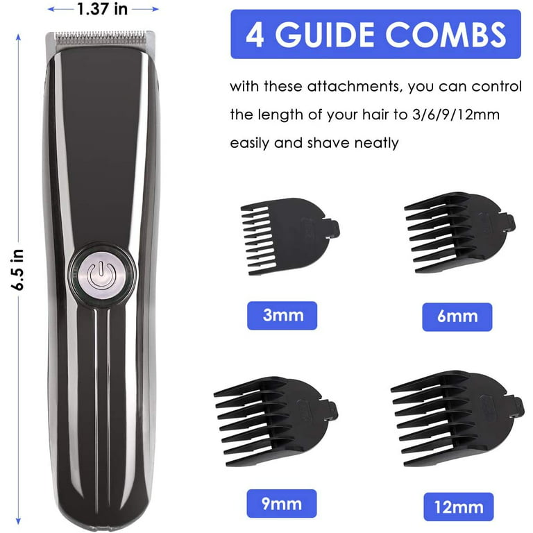 Hair Clippers for Men - Cordless Waterproof Stainless Steel Blade Mens Hair  Trimmer Beard Trimmer Hair Cutting & Grooming Kit USB Rechargeable