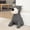 Dog Black/White, variant on Decorative Mouse Door Stopper - Weighted Animal Doorstop, 2.3 lb., Functional and Cute, Corduroy Fabric - Keeps Doors Open and Prevents Slamming, Perfect for Home or Office - Gray