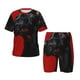 thumbnail image 1 of Balery Black Dog Red Background Conjunto de Pijama Infantil de Manga Corta con Estampado – Ropa de Dormir de Algodón Suave-3X-Large, 1 of 6