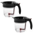 thumbnail image 1 of EIGTHTAIL 2Pcs Fat Separator for Cooking 4 Cups Plastic Oil Separator with Bottom Release Clear Gravy Grease Separator Portable Soup Oil Separator Gravy Separator for Kitchen Home, 1 of 10