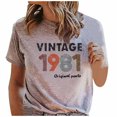 thumbnail image 2 of Camiseta de regalo de cumpleaños número 50 de Pntutb para mujer, camiseta Vintage 1971 con piezas originales, camiseta bonita Pntutb Pntutb-5632, 2 of 5