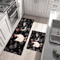 thumbnail image 3 of Brown Sunflower Farmhouse Kitchen Rugs Set 2 Piece Colorful Fall Flowers Seasonal Decorative Rug for Kitchen Low-Profile Floor Mats Decorations for Home Kitchen 17x48+17x30 Inches, 3 of 6