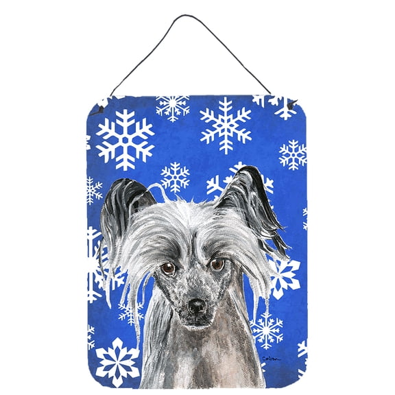 Chinese Crested Winter Snowflakes Wall or Door Hanging Prints