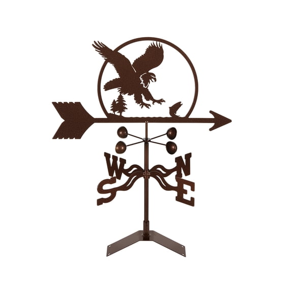 EZ Vane Eagle Weathervane | Roof Mount | 14 Gauge Steel | Sealed Ball Bearings | Home or Garden