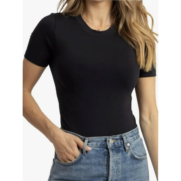 Short Sleeve Shirts for Women Basic Women' T-Shirts Trendy Stretchy Lightweight Summer Casual Tops