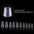 thumbnail image 2 of Uñas postizas con forma de ataúd largas 500 piezas, puntas transparentes para uñas acrílicas Dama francesa 10 tamaños Medio, 2 of 3