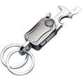 thumbnail image 1 of 1 llavero, llavero, llavero multifunción, 1 llavero para hombre, mosquetón de coche, llavero, abridor de botellas, llavero de metal, abridor de botellas, color negro., 1 of 4