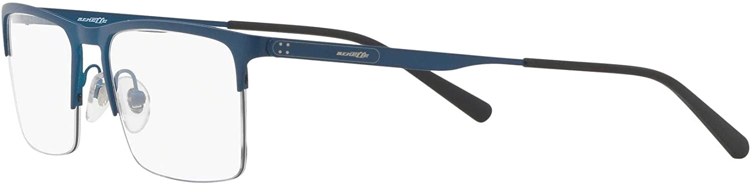 ARNETTE Mens An6118 Tail Metal Rectangular Prescription Eyeglass Frames Matte Blue/Demo Lens 54 Millimeters