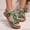 Green, variant on Women's Wrapped Open-Toe Heeled Shoes, Spring/Summer Trendy Fashion Shoes Vintage Style Design Stylish Comfortable Footwear Red 9.5