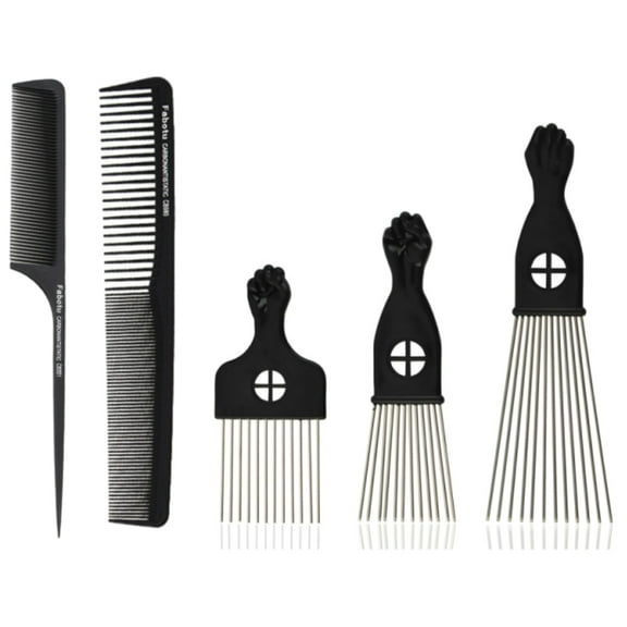 5 Pcs Mixed Afro Hair Pick Hair Comb Fist Pick for Women and Men for Thick Natural Curly Hair Detangle Wig Anti Static Styling Comb Pick
