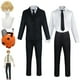 thumbnail image 2 of Disfraz de motosierra de Anime para hombre, traje negro, uniforme informal, cazador de demonios, Halloween, Carnaval, ropa de fiesta, 2 of 4