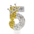 thumbnail image 1 of Goleeg Number 5 Birthday Candles for Cake Topper Decoration, Gold, 1 of 6