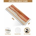 thumbnail image 5 of Burnt Orange Coastal Stair Treads for Wooden Steps Indoor Runner Rug Carpet, Summer Beach Nautical Abstract Art 4 Pieces Peel and Stick Staircase Step Treads Covers Washable Throw Door Mats, 30"x8", 5 of 5