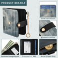 thumbnail image 5 of Small Wallet For Women Bifold Leather Pocket Coin Credit Card Holder With RFID Blocking White Wolf, 5 of 6