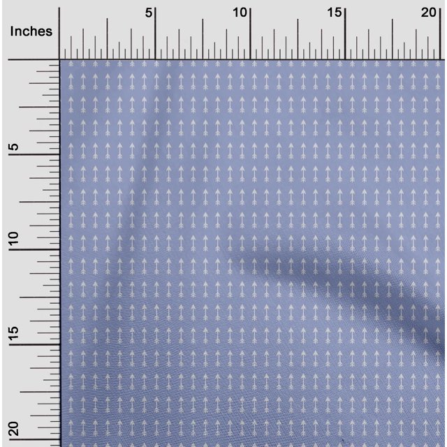 oneOone Tissu Viscose Georgette Imprimé Flèche Ikat 1 Yard 42 Pouces de Large