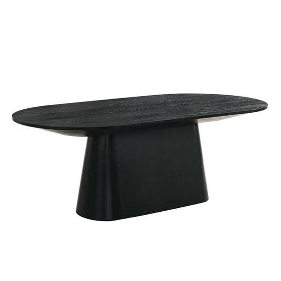 Best Master Furniture Terra Transitional Modern Oval Dining Table (Ebony Black)