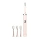 thumbnail image 2 of Cepillo de dientes eléctrico con 8 cabezas y temporizador - IPX7 impermeable, 8 modos, USB recargable, portátil para viajar - Blanco y rosa, 2 of 8
