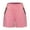 Pink, variant on LoyisViDion Woman Pants Fashion Sport Yoga Pants Solid Mid Cotton High Waist Active Pockets Solid Shorts Gray 8-10(M)