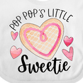 thumbnail image 4 of Inktastic Pop Pop's Little Sweetie with Pink Heart Cookie Boys or Girls Baby Bib, 4 of 4