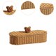 thumbnail image 3 of Cesta de Ratán de imitación Macarena decorativa con tapa 38cmx14cmx9cm, 3 of 8