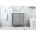 thumbnail image 2 of Elegant Decor Bennett 32" MDF Single Bathroom Vanity with Backsplash in Gray, 2 of 8